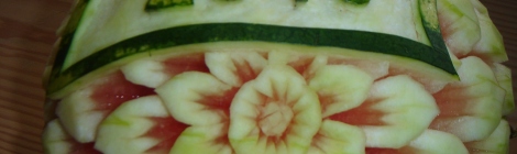Melone schnitzen, Obst schnitzen